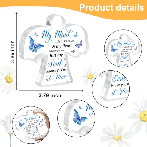 Condolence Gifts, Remembrance Gifts, Sympathy Memorial Angel Acrylic Decor Sign, Grieving Gift with Sympathy, Condolence Bereavement Sympathy Gifts for Loss of Loved One - style: 006