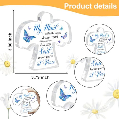Condolence Gifts, Remembrance Gifts, Sympathy Memorial Angel Acrylic Decor Sign, Grieving Gift with Sympathy, Condolence Bereavement Sympathy Gifts for Loss of Loved One - style: 006