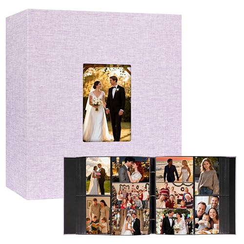 Extra Large Capacity 4x6 Photo Album, Holds 1000 Photos, Purple - color: Purple