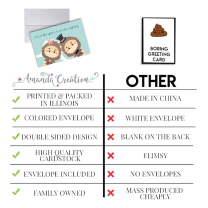 Funny Wedding Card for Newlyweds – Rare Sighting Silly Big Foot Themed Greeting for Bride and Groom Wedding Day- Congratulations to the Happy Couple 4X6 inch Card with Silver Envelope Included - style: Bigfoot