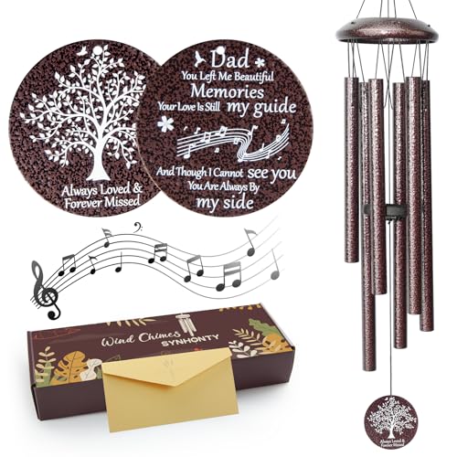 Memorial Gifts for Loss of Dad, 25'' Memorial Wind Chimes for Loss of Father, Sympathy Gifts for Lose of Dad Father, Bereavement/Condolence/Remembrance Gifts - size: Dad