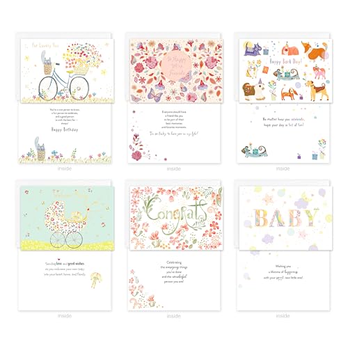 American Greetings 30-Count All Occasions Deluxe Greeting Card Bundle with Refillable Keepsake Storage Box, Envelopes, and Seals, Designed by Turnowsky - color: TURNOWSKY AO DLX 30 CARD BNDL
