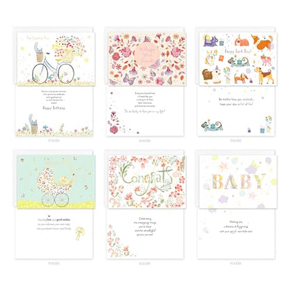 American Greetings 30-Count All Occasions Deluxe Greeting Card Bundle with Refillable Keepsake Storage Box, Envelopes, and Seals, Designed by Turnowsky - color: TURNOWSKY AO DLX 30 CARD BNDL