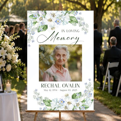Funeral & Memorial Welcome Signs - Celebration of Life Poster, Custom Design - color: #Version 21