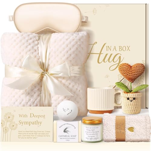 Sympathy Gift Baskets Sympathy Gifts for Loss of Loved One Mother Father Husband Mom Dad, Memorial Condolences Grief Bereavement Gift Ideas for Loss, Miscarriage Gifts for Mothers Women Care Package - color: Ivory