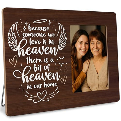 Memorial Picture Frames for Loss of Loved One, Sympathy Gifts Because Someone We Love is in Heaven, In Loving Memory Frames Fits 4x6 Photo - color: Gray