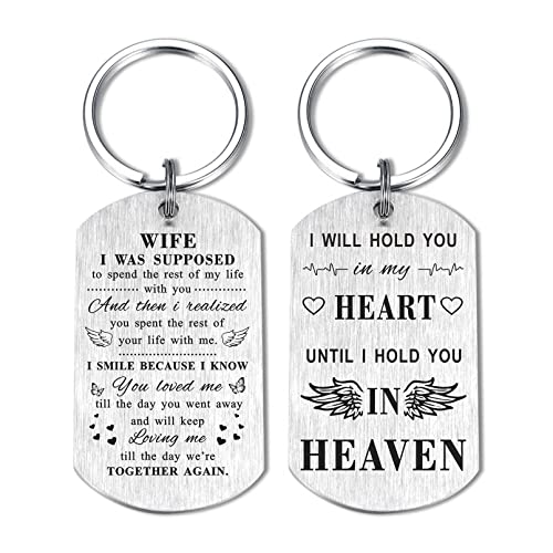 TANWIH Memorial Gifts for Loss of Husband Loss of Wife Sympathy Gifts Bereavement Keychain - color: Memory Wife