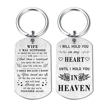 TANWIH Memorial Gifts for Loss of Husband Loss of Wife Sympathy Gifts Bereavement Keychain - color: Memory Wife