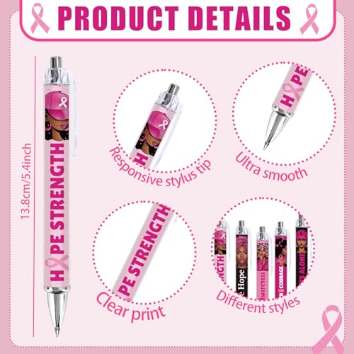 12 PCS Breast Cancer Awareness Ballpoint Pens - color: Breast Health