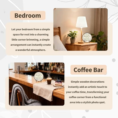 Sympathy Desk Decor Sign, Celebration Of Life Decorations, There Are Some Who Bring A Light Memorial Wood Sign, Decor For Home Bedroom, Wooden Round Decor With Stand-01 - style: Brown Round Sign
