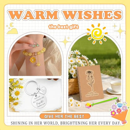 Sunflower Gift Basket for Women, Birthday Self Care Spa Gift Box Set | Ready-to-Gift Sunflower Spa Box for Birthday, Thank You, Holiday and Appreciation Moments - color: Sunflower