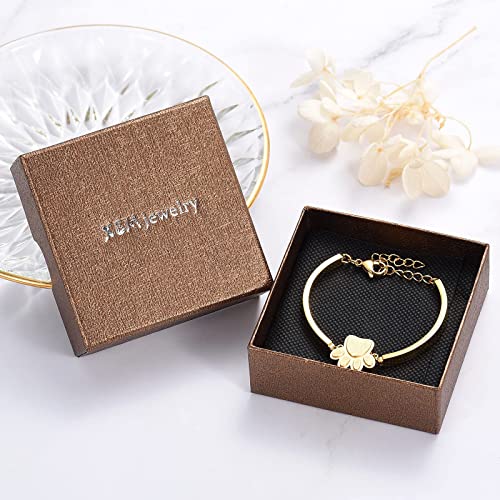 XSMZB Cremation Bracelet for Ashes - Paw Print Cremation Jewelry Pet Dog Cat Stainless Steel Keepsake Memorial Urn Bangle - color: Gold