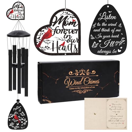 Memorial Wind Chimes for Loss of Mom - Sympathy Wind Chimes for Loss of Loved One Mother Windchimes Bereavement Remembrance Gift in Memory of Mom for Outdoor Garden Patio Christmas Condolence Gift - color: Mother