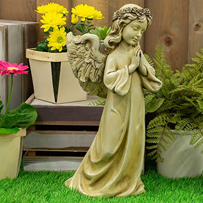 Joseph's Studio by Roman, 16" H Standing Praying Angel Planter Statue, Garden Décor