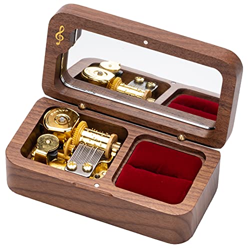 BELLA GLOBE You are My Sunshine Music Boxes Sunshine Gift for Women Mom Daughter Wife Grandma Sunflower Gifts for Girlfriend Walnut Wood You are My Sunshine Jewelry Music Box - color: Music Box