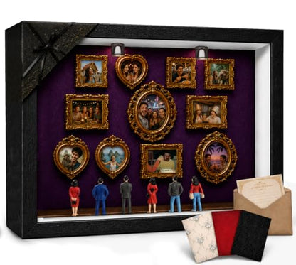 Mini Museum Shadow Box Memory Box Frame Shadow Box Picture Museum Romantic for Her Memorial Gifts, Personalized Present - Gallery of us Mini museo
