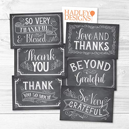 24 Bulk Thank You Cards with Envelopes Blank Cute Thank You Cards | Chalk White 6 x 4 Appreciation Card for Weddings, Valentines, Anniversary, Small Business, Party Guests, Engagement & Funeral - color: Chalk White 24 pcs