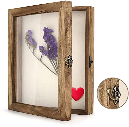 TJ.MOREE Shadow Box 8x10 Memory Display Case Wood Picture Frame Carbonized - color: Carbonized, size: 8x10