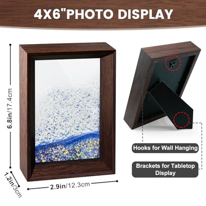 Dog Memorial Picture Frame 4x6, DIY Pet Memorial Gift for Loss of Dog or Cat with Paw Remembrance Ornament - You Left Paw Prints On Our Hearts Forever, Dogs Photo Frame Pet Sympathy Bereavement Gift