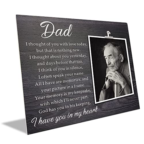 ZENNLAB Memorial Picture Frame, 7.87x9.8 inches, Black, for Dad, Love Theme, Unisex Adult