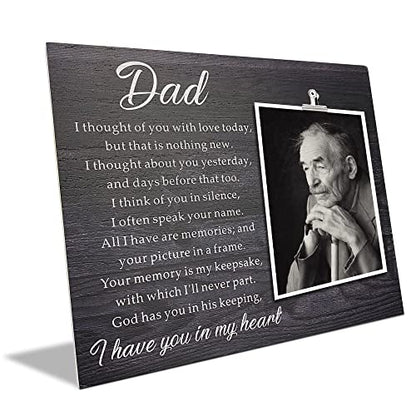ZENNLAB Memorial Picture Frame, 7.87x9.8 inches, Black, for Dad, Love Theme, Unisex Adult