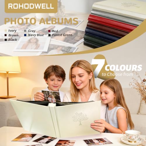 Photo Album 4x6 600 Pockets Photos, Large Capacity Leather Cover Photo Book | Slip-In Horizontal & Vertical Pockets Acid-Free Waterproof Picture Albums Great for Family Baby Wedding Holiday & Anniversary - color: Ivory