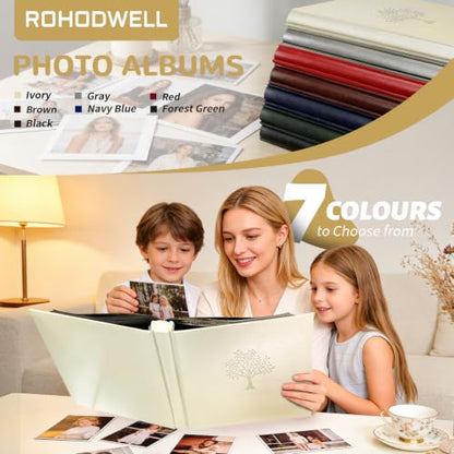 Photo Album 4x6 600 Pockets Photos, Large Capacity Leather Cover Photo Book | Slip-In Horizontal & Vertical Pockets Acid-Free Waterproof Picture Albums Great for Family Baby Wedding Holiday & Anniversary - color: Ivory