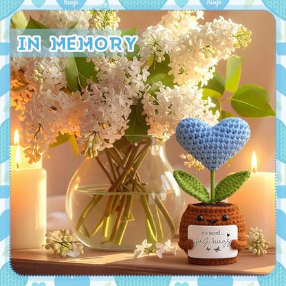 Janinka Sympathy Gift Loss of Loved One,Navy Blue Heart,Just Hug - color: Navy Blue Heart, style: Just Hug