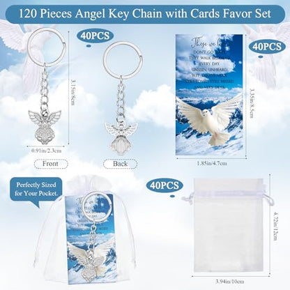 Ecally 40 Set Funeral Favors for Guest Celebration of Life Keychains Memorial Service Sympathy Gifts for Family Church Decoration (Classic Style) - style: Classic