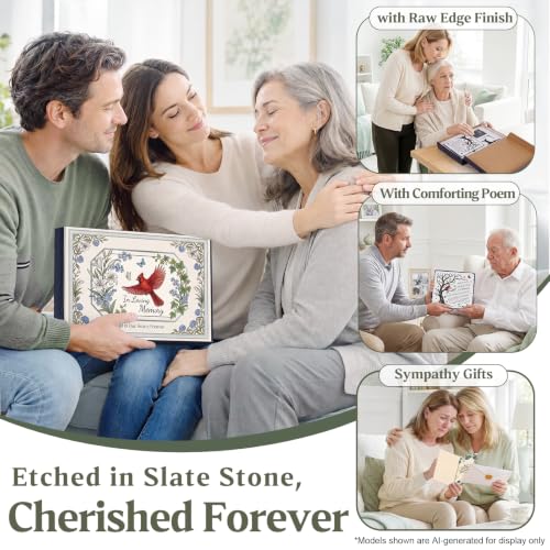 Cardinal Slate Plaque Sympathy Gifts for Loss of Loved One | A Limb Has Fallen from the Family Tree, Funeral Favors Baskets, Remembrance Memorial Condolence Bereavement Gift