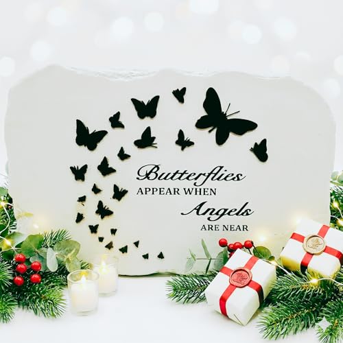 Memorial Stones for Loved Ones Outside - Memorial Garden Stones in Memory of Loved Ones Lost, Pet Memorial Stone, Garden Remembrance Stones - 10.5 x 7 x 0.5 inches, Waterproof Resin