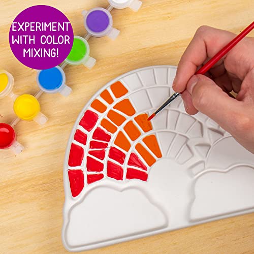 Creative Roots Paint Your Own Rainbow Stepping Stone Craft Kits for Kids, Ceramics to Paint, Ages 6+ - style: Rainbow