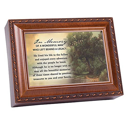 Cottage Garden Memory Wonderful Man Woodgrain Music Box Plays Wind Beneath My Wings