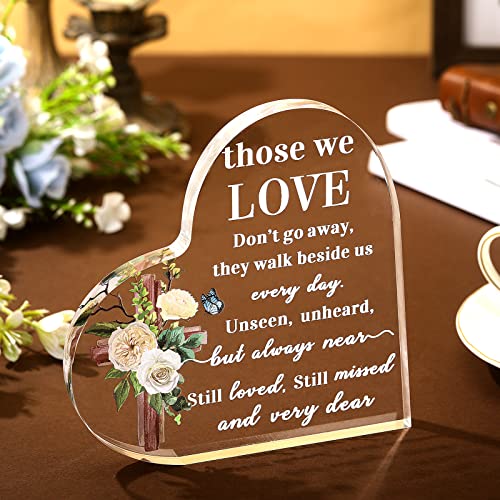 Jetec Bereavement Gift Acrylic Heart Sympathy Memorial Gift, Classic Style - style: Classic