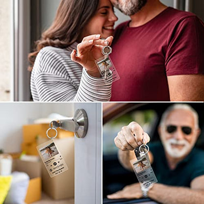 Double Sided Custom Keychain With Picture Alloy Color Printing Personalized Photo Keychain Customizable Text Gifts - color: D-mucic