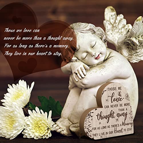 Yookeer Sympathy Gift Memorial Heart Present for Loss of Loved One Bereavement Gift Bereavement Sign Grieving Decorative Plaque for Loss of Deceased Father Mother Son Brother Condolence(Flower) - style: Modern
