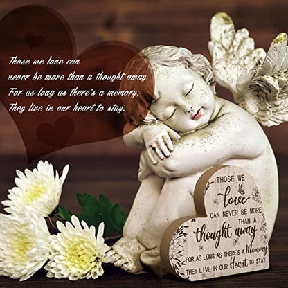 Yookeer Sympathy Gift Memorial Heart Present for Loss of Loved One Bereavement Gift Bereavement Sign Grieving Decorative Plaque for Loss of Deceased Father Mother Son Brother Condolence(Flower) - style: Modern