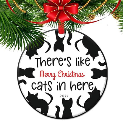 Tuxedo Cat Lover Christmas Ornament 2026, Cat Owner Gift - color: C12