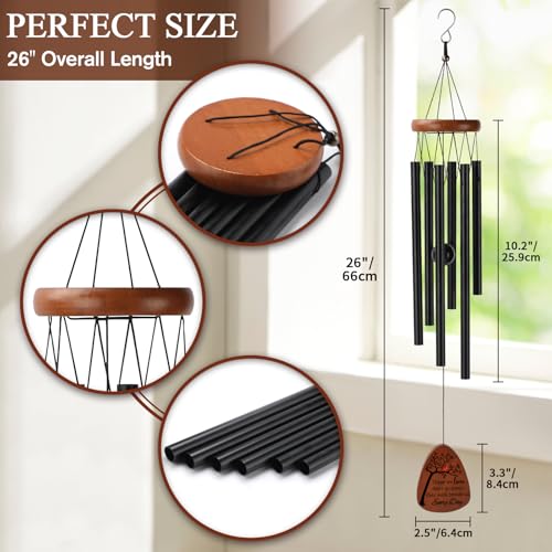 Memorial Wind Chimes, 26 Inch Sympathy Gifts for Loss of Loved One | Sympathy Gift Baskets Memorial Gifts for Loss of Mom Dad Son Daughter, Bereavement Remembrance Gift in Memory of Loved One - size: Loss of Loved One-2