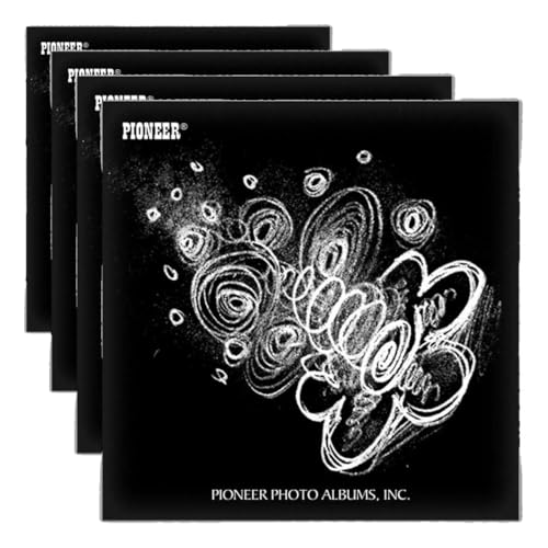 Pioneer Photo Albums Golden Memories Black and White Striped 200 pkt 4x6 Photo Album, Pocket, Gold (Pack of 4) - size: 200 Pocket 4x6 (Pack of 4)