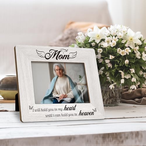 Memorial For Loss Of Mother Picture Frame, Bereavement Gifts For Mom, Sympathy Funeral Condolence Gifts For Loss Of Mother In Law, Memory Mom Picture Frame Fits 4x6”