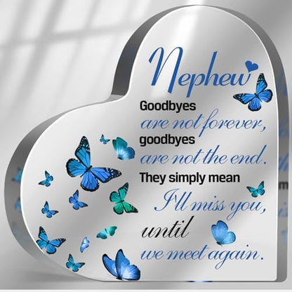 Sympathy Gifts for Loss of Loved One, Memorial Gifts for Loss of Nephew, In Memory of Nephew Plaque, Bereavement Condolences Grief Gifts, Funeral Remembrance Decor Ornament Sign - style: Nephew