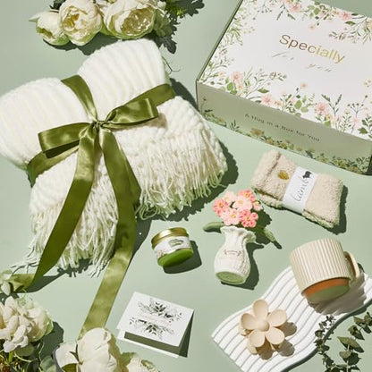 OHATOS Sympathy Gift Baskets for Women, Get Well Soon Care Package Self Care Birthday Gifts for Women, Thinking of You Inspirational Basket After Surgery for Her Wife Mom Friend Sister Girlfriend