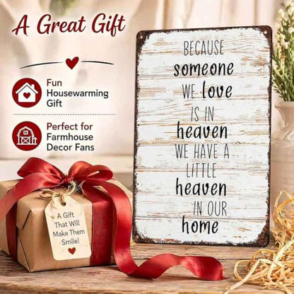 Memorial Heaven Quote Aluminum Metal Sign 8 x 12 Inch