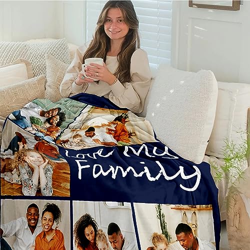 Custom Mom Blanket with Photos - 30" W x 40" L, Perfect for Christmas & Birthday Gifts - color: 04-6 Photos, size: Baby（30"×40")
