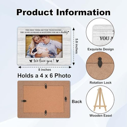 Daddy Picture Frame, First Time Dad Gifts for Husband, New Dad Keepsake Frames, 4x6 Father's Day Picture Frame for Tabletop Display Photo Insert - M08 - style: Be A Daddy
