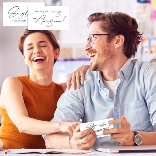 Yeaqee Employee Appreciation Cards Kudos Notes Motivational Blank, White - style: White