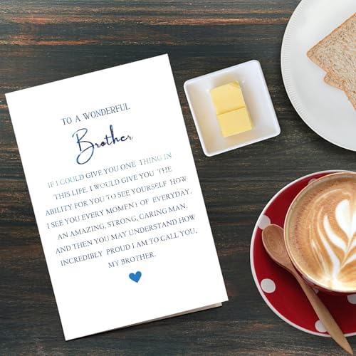 Qiliji Funny Birthday Card for Brother, Hilarious Brother Birthday Card, Bro Bday Card from Sister Brother, To A Wonderful Brother Proud To Call You A Brother - color: Brother Birthday