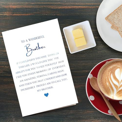 Qiliji Funny Birthday Card for Brother, Hilarious Brother Birthday Card, Bro Bday Card from Sister Brother, To A Wonderful Brother Proud To Call You A Brother - color: Brother Birthday