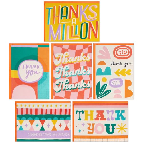 Hallmark Retro Thank You Cards, Assorted 24-Pack (Thanks A Million) - style: Retro Thank You